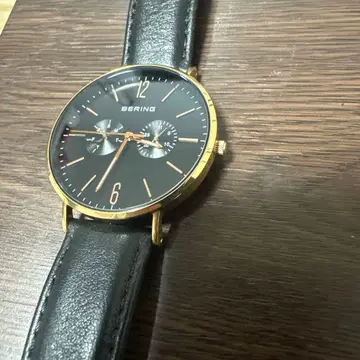 BERING 아날로그 손목시계 블랙/금
