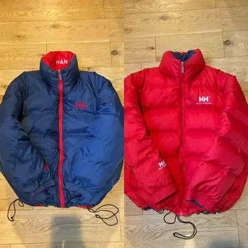 90S 초레어 헬리한센 리버서블 다운 자켓 짧은 기장