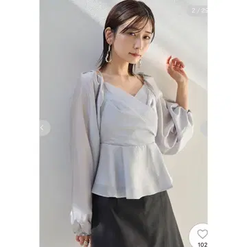 :: FRAY I.D : 시어 카슈쿨 롱 슬리브 블라우스 ::