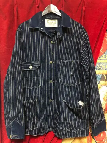 DUCK DIGGER 스트라이프 커버올 W.40 L. 워바쉬