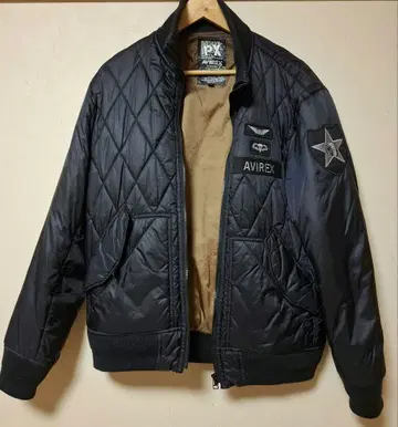 AVIREX 퀼팅 플라이트 자켓 L 사이즈 블랙