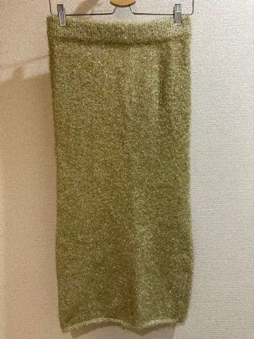 [ DouDou ] 골드 계열 라메 믹스 타이트 스커트 ( 새상품 )