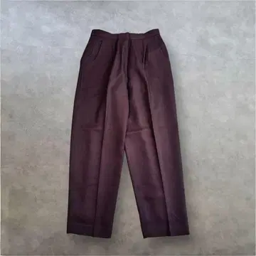 와이드 테이퍼드 팬츠 센터 프레스 2개 포켓 브라운 11호 레트로