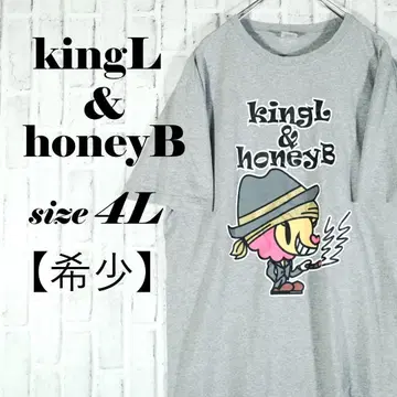 [레어 구하기 어려움] kingL&honeyB 프린트T셔츠 킹 4L