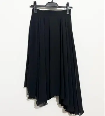 EMODA 비대칭 스커트 / 블랙 롱 드레이프 모드