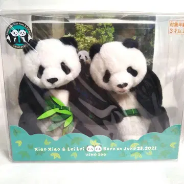 미개봉 새상품 우에노 동물원 팬더 봉제 인형 세트 아카아카 & 라이라이
