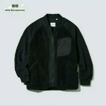White Mountaineering 블랙 플리스 자켓