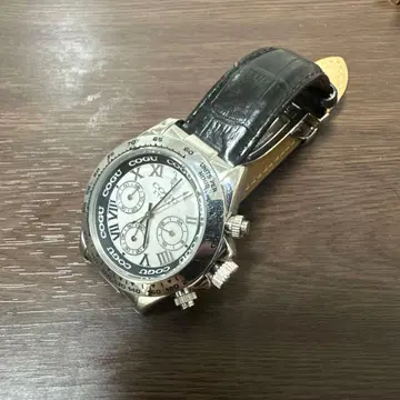 COGU 크로노그래프 손목시계 실버/블랙