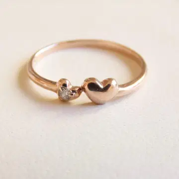 K10 핑크 골드 다이아 반지 9.5호 10금 반지