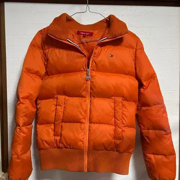 토미걸 M 오렌지 다운 자켓