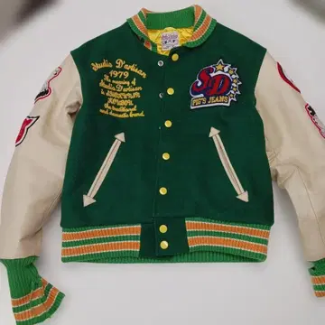 스튜디오 다치산 오센틱 바시티 자켓 천연 가죽