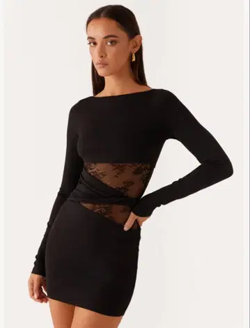 PEPPERMAYO 블랙 타이트 드레스