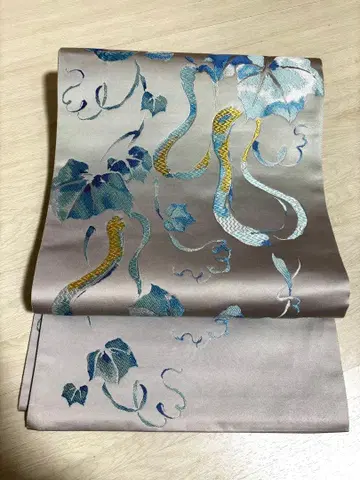 낙관 들어간 표주박 무늬 후쿠로 오비 o-76