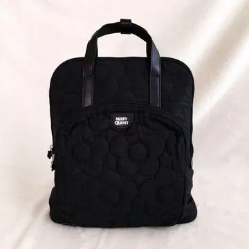 [ 마리콴트 ] 2WAY 퀼팅 백팩 데이지 블랙 꽃무늬 133