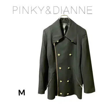 [골드 버튼] 핑키&다이앤 울 코트 M 블랙 나폴레옹 피코트