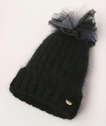 CA4LA GGN3 튤 폼폼 포함 니트 모자