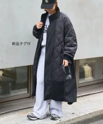 미사용 etsinta 절개 맥시 밀리터리 코트 블랙