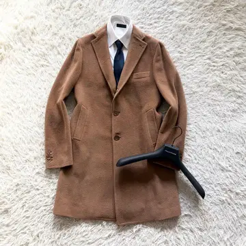 [ 새상품급 ] TAGLIATORE 알파카 울 카멜 체스터 코트 48