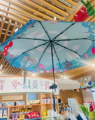 [ 미사용 새상품 ] 지브리 파크 한정판 접이식 양산 UV 우천 겸용