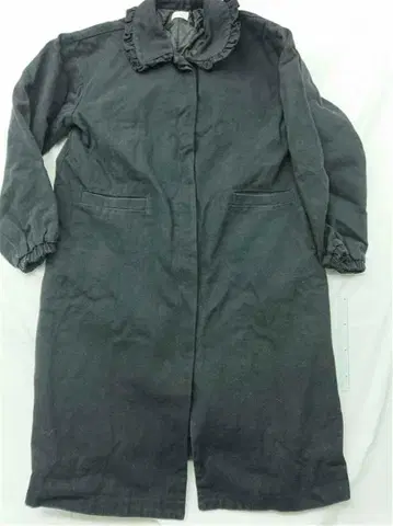 메리제니 프릴 칼라 롱 코트 블랙 계열 여성용