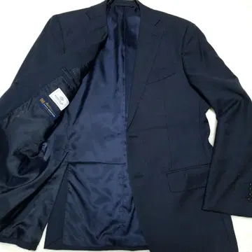 BEAMS HEART 테일러드 자켓 네이비 총 안감 48 체크