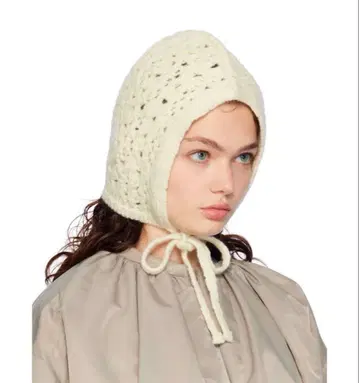 Amomento 니트 후드 CROCHET KNIT BONNET