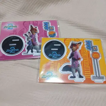 주토피아2 해피 복권 아크릴 스탠드 블록 G상 2개 세트