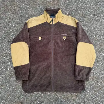 [명작] mont-bell 캐스팅 스웨터 자수 절개 구제 의류 90s