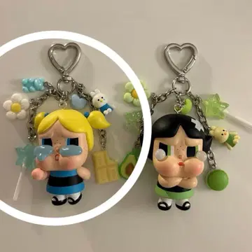 POP MART CRY BABY 파워퍼프 키링