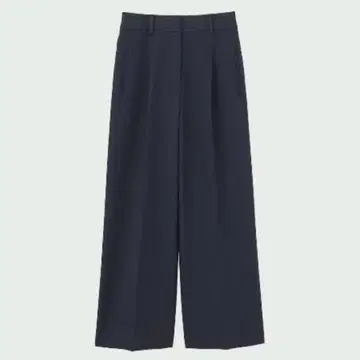 플라스테 PLST 울 블렌드 웜 리저브 와이드 팬츠 네이비 S
