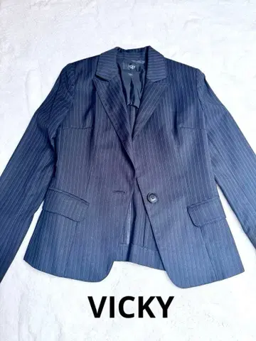 VICKY 스트라이프 비즈니스 자켓