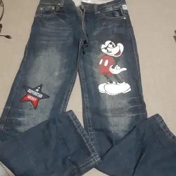 Disney 미키마우스 스트레이트 데님 팬츠