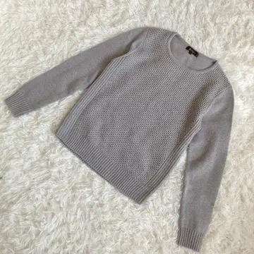 [ 새상품급 ] 리플렉트 스웨터 니트 화려한 그레이 울 혼방 라메 9
