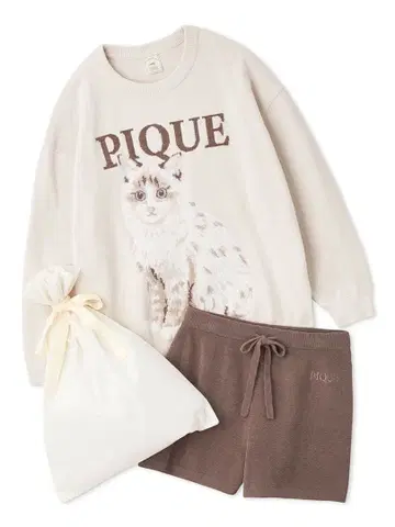 젤라또피케 CAT 자카드 풀오버 & 숏팬츠 세트