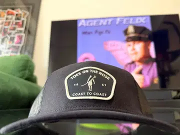 USA TOES ON THE NOSE SURF 메쉬 캡 블랙