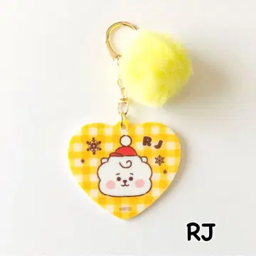BT21 패밀리마트 한정 폼폼 달린 아크릴 키링 RJ