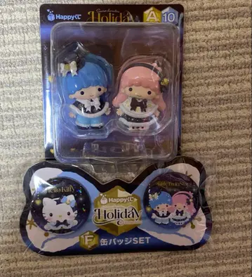 해피 복권 산리오 키키라라 피규어 캔뱃지 2개