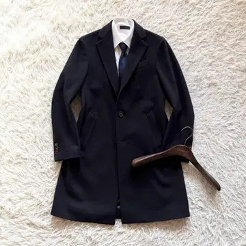 [새상품급] LARDINI 네이비 울 체스터 코트 사이즈 46