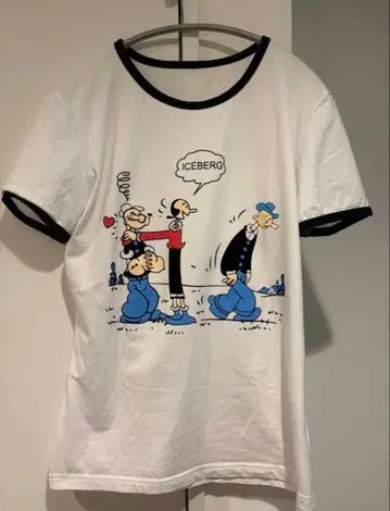 레어 뽀빠이 그래픽 T셔츠 플로키