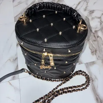 랜디 퀼팅 숄더백 블랙