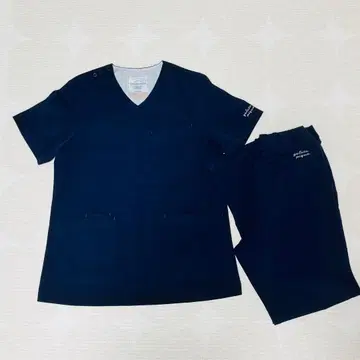 젤라또피케 클래시코 풀오버 스크럽 상하의 세트 네이비 의료 간호