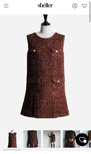 셰리에 트위드 소재 슬리브리스 원피스