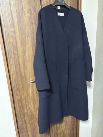 [ 이번 시즌 구매 hLM 울 코트 네이비 사이즈 38 새상품급 ]