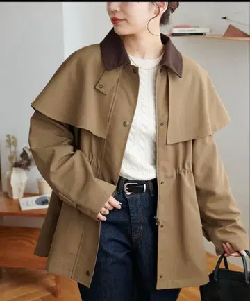 discoat 2way 케이프 미들 코트