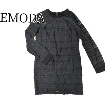 에모다 시어 체크 원피스