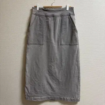 쓰리닷츠 그레이 타이트 스커트 데님 스커트 스트레이트