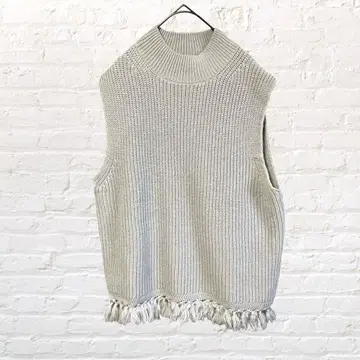 12512 니코앤드 프린지 니트 베스트 그레이 F 니코앤드 워셔블