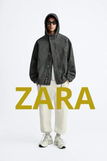 ZARA 페이드 이펙트 코튼 자켓