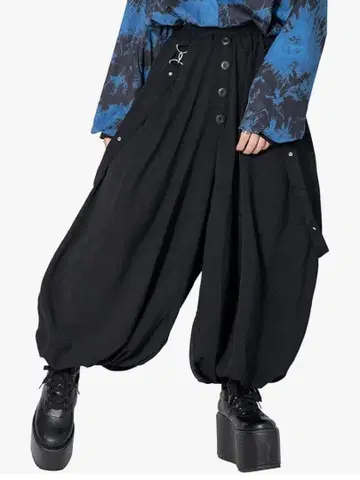 [ ACDC RAG ] 사루엘 팬츠 블랙 전면 버튼 포함