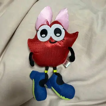 빨간색 봉제 인형 핑크 리본 포함